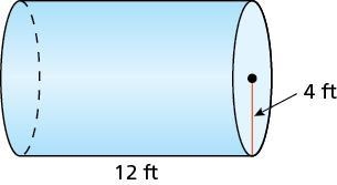 Find the volume of the cylinder. Round your answer to the nearest tenth.-example-1