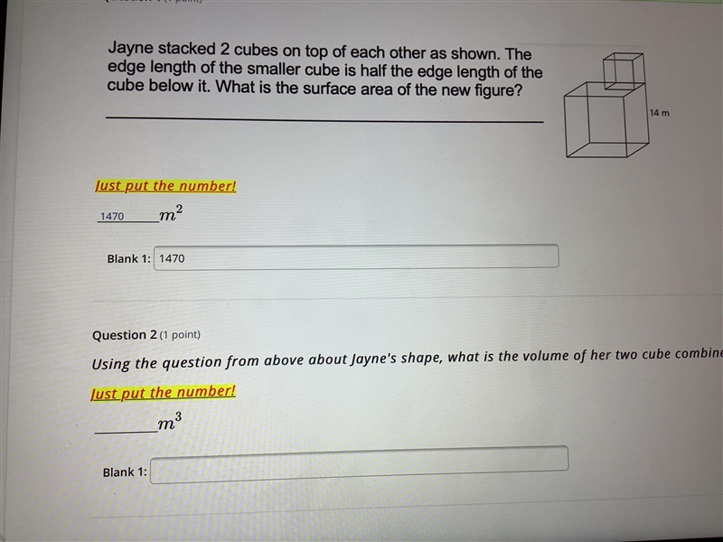 Using the question from above Jenny shape what is the volume of her two cubes combined-example-1