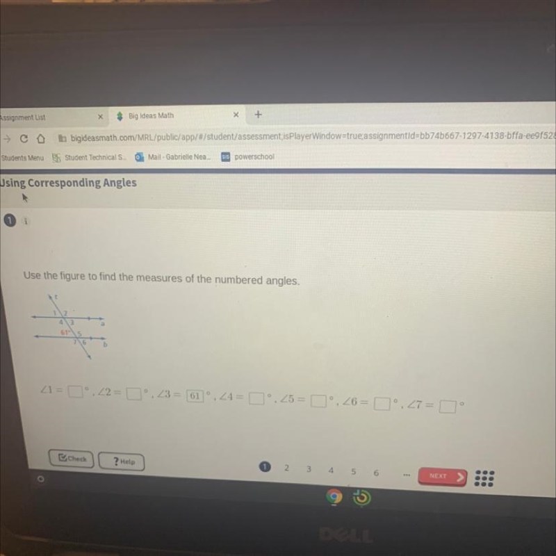 Finding measures of the numbered angles. no explanation.-example-1