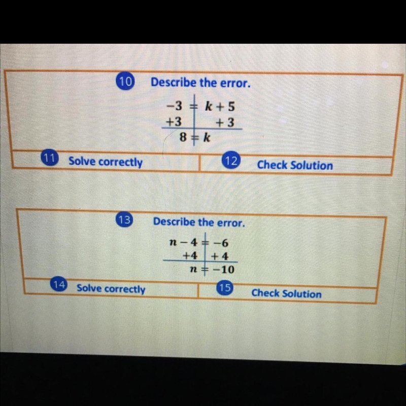 Answer these please tell me 1. What the error was 2. How can U check ur answer-example-1