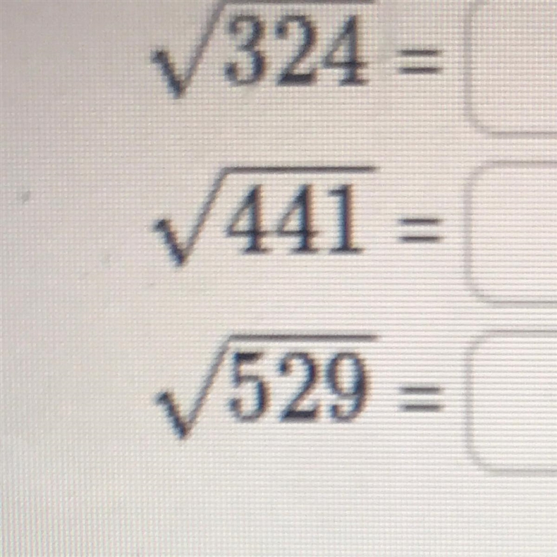 The value of each square root-example-1