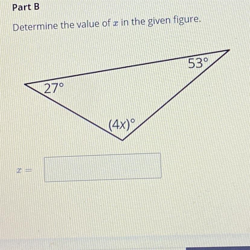 Determine the value of x in the given figure help-example-1