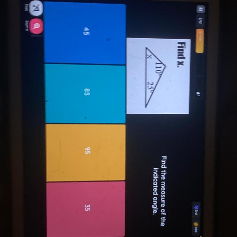 Find the measure of the indicated angle-example-1