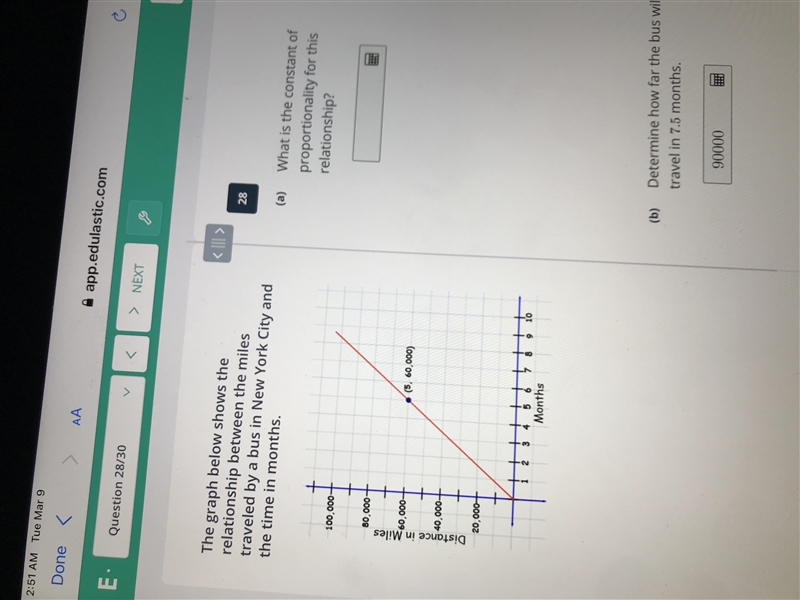 What the constant of proportionality for this relationship?-example-1