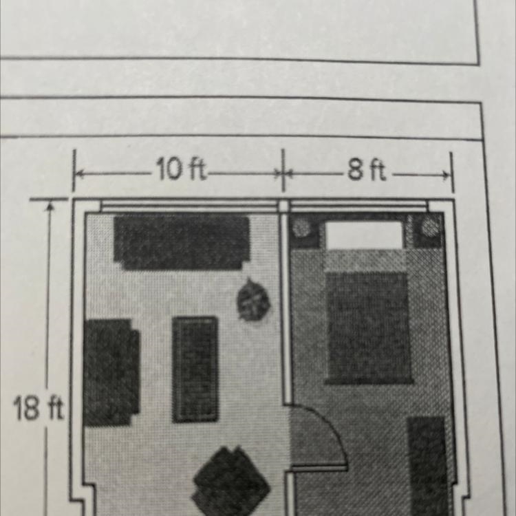 What's the area of a room that 18ft by 10ft-example-1