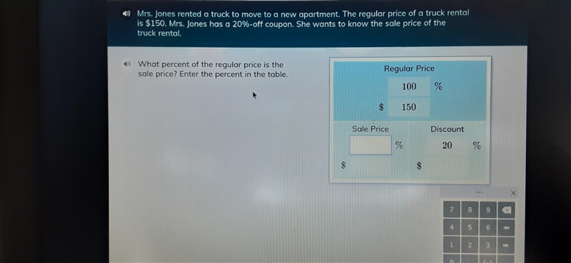 Mrs. Jones rented a truck. Easy math problem. Only answer if you know how to do it-example-1