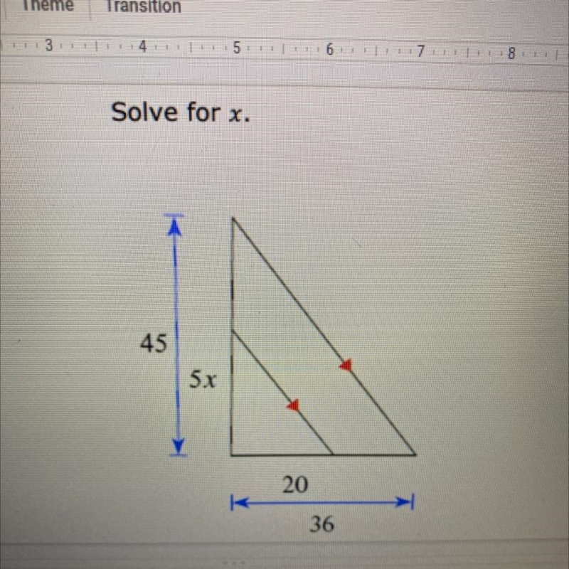 Solve for x. (Show ur work)-example-1