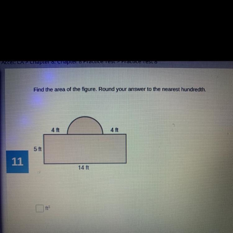 Find the area of the figure. Round your answer to the nearest hundredth.-example-1