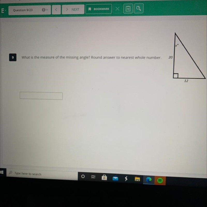 What is the measure of the missing angle?-example-1