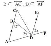 Find the value of x. Give reasons to justify your solution. b ∈ ac, d ∈ fa-example-1