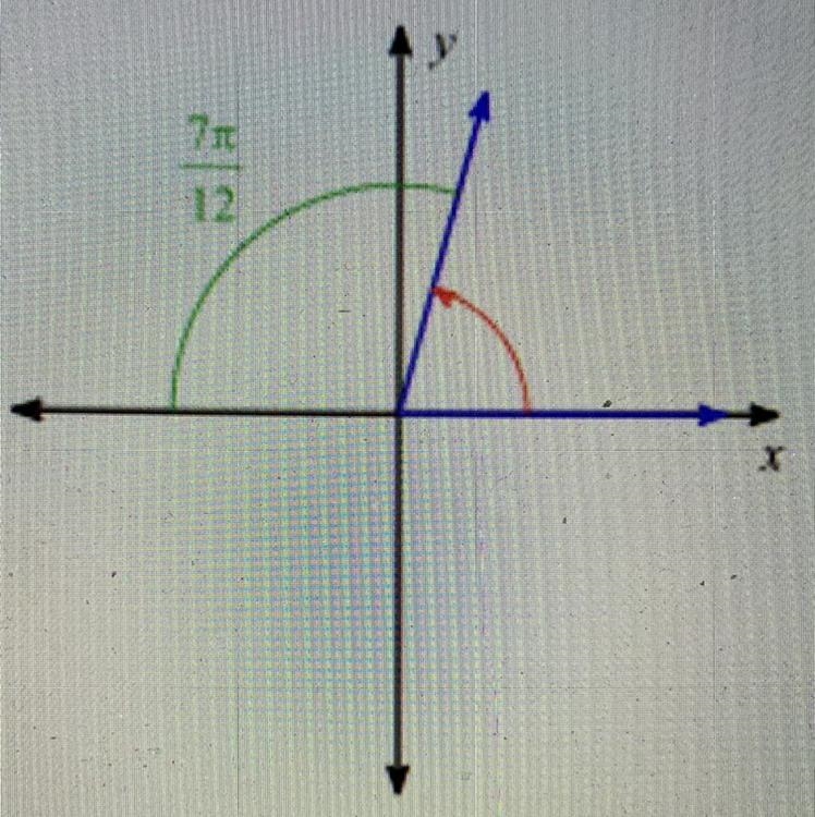 Find the measure of the angle in red.-example-1