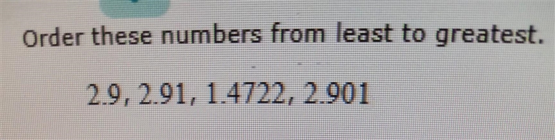 PLZZ HELP ASAP Order these numbers from least to greatest ​-example-1