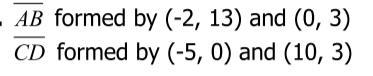 HELP HELP HELPPPP PLEASEEE Directions: Determine if segments AB and CD are parallel-example-1