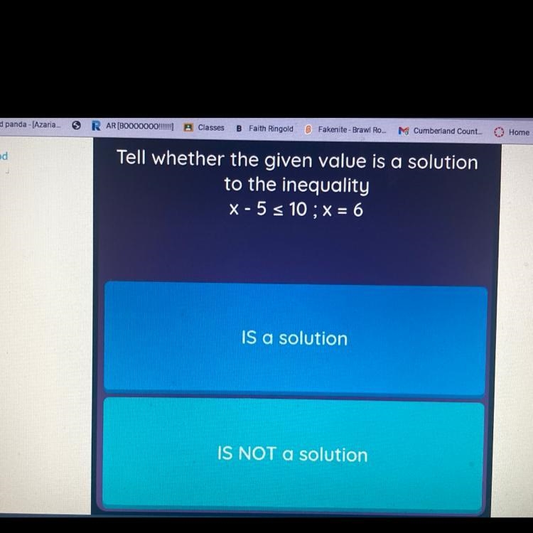 Is it, a solution or, NOT a solution?-example-1