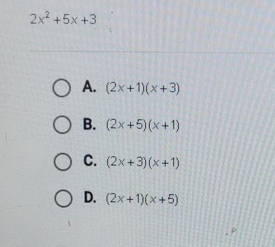 Which of the following represents the factorization of the polynomial below? ​-example-1