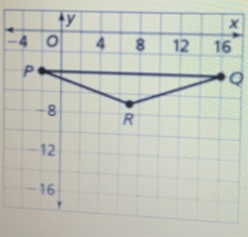 Ivan draws PQR on the coordinate plane. What is the perimeter of PQR? Round to the-example-1