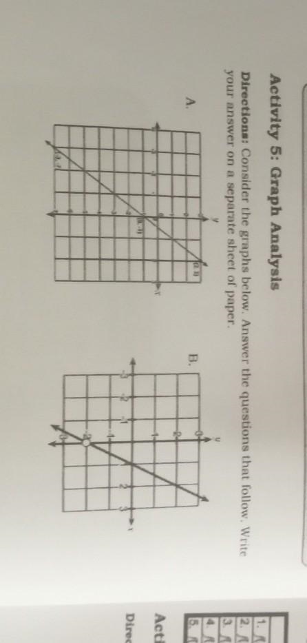 See the picture first, thank you. QUESTIONS:: 1. Does each graph represent a linear-example-1