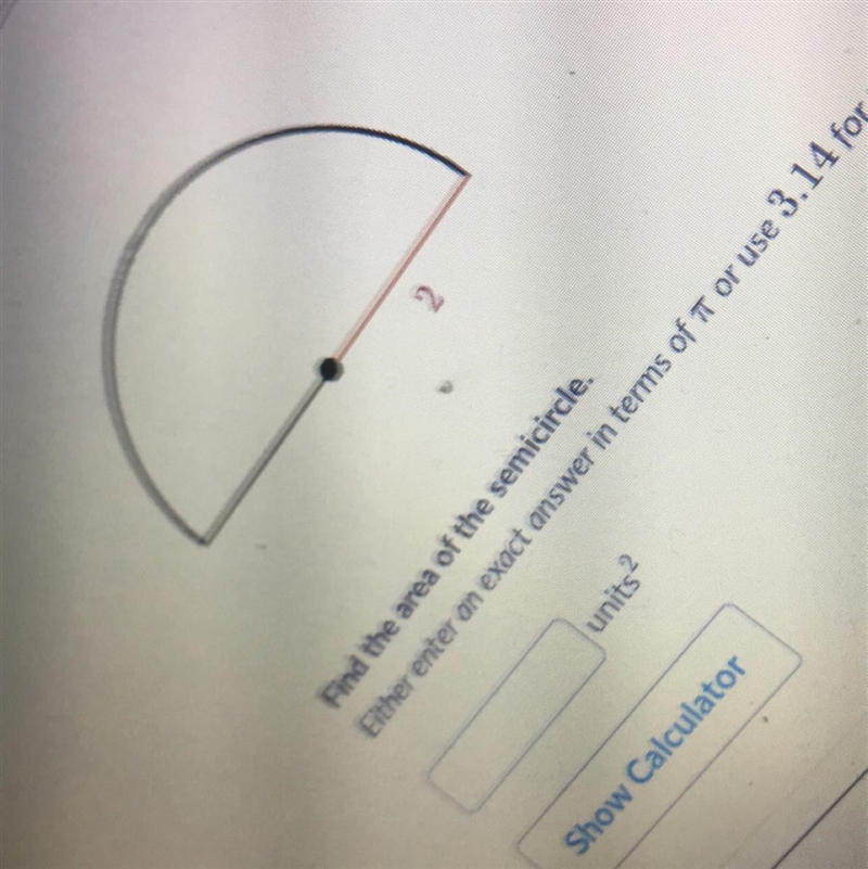 Find the area of the semi circles-example-1