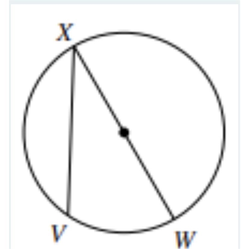 Name the angle and the intercepted arc.-example-1