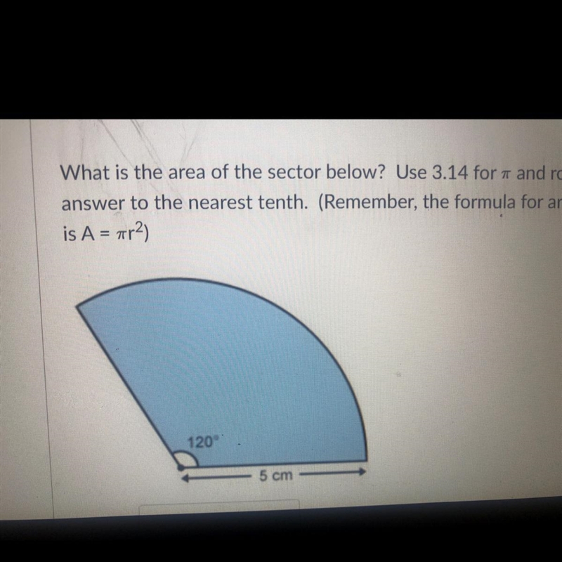 What is the area of the sector below￼-example-1