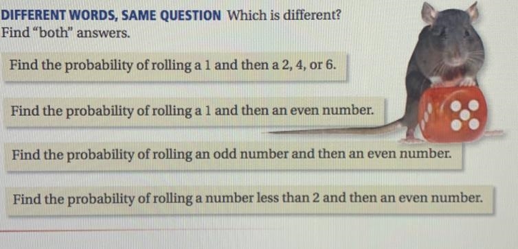 DIFFERENT WORDS, SAME QUESTION Which is different? Find "both" answers. WORTH-example-1