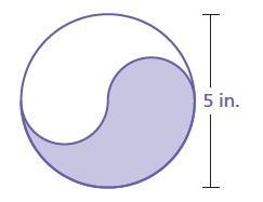 Find the area of the shaded region. Round your answer to the nearest tenth.-example-1