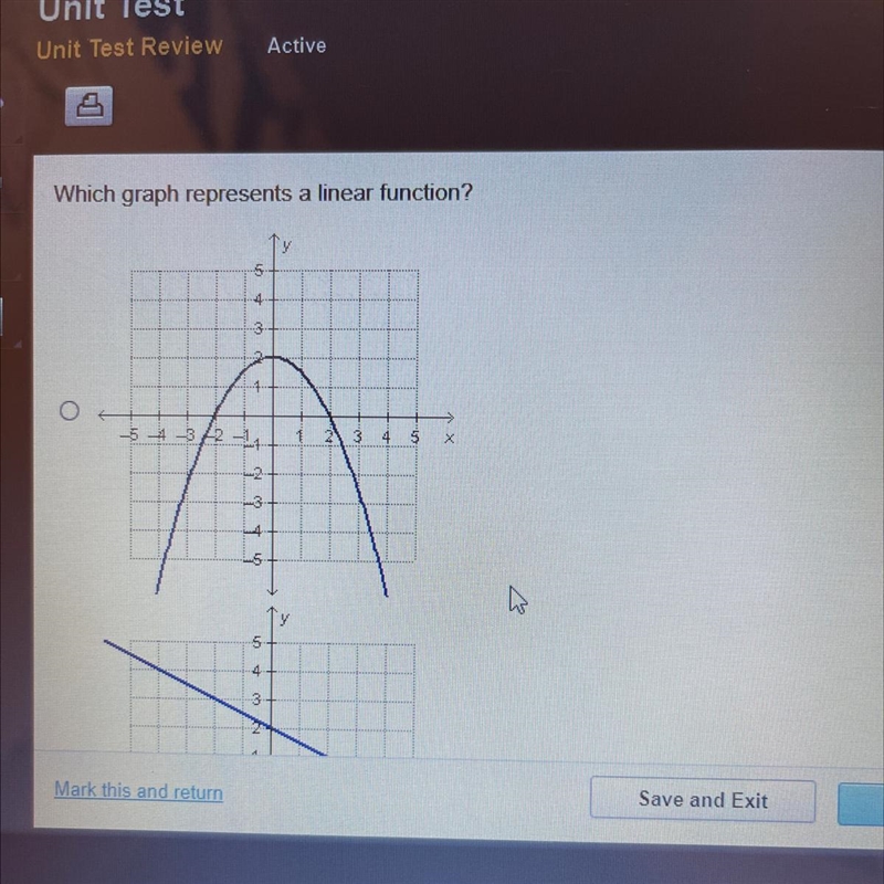 Which graph represents a linear function?-example-1