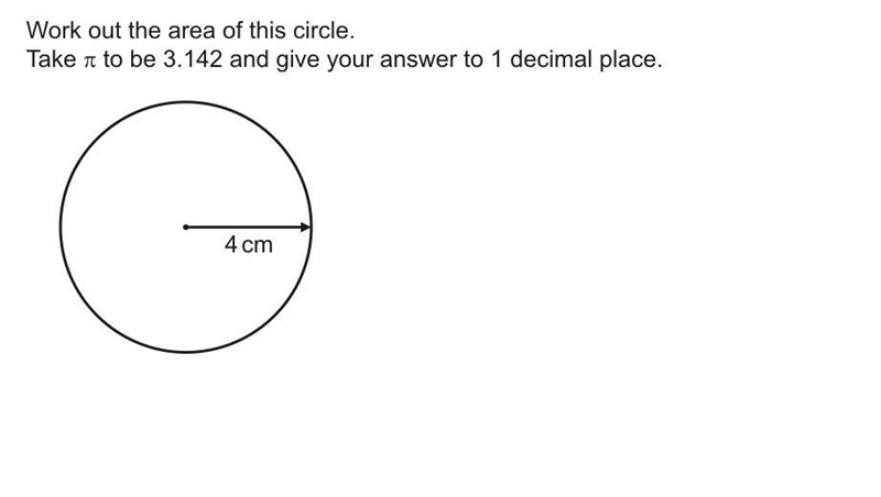 Work out the area of this circle-example-1