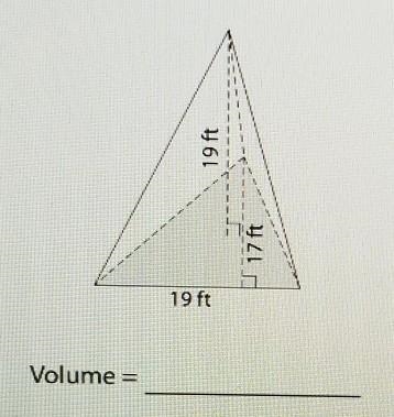 19 ft 17ft 19 ft Volume =​-example-1