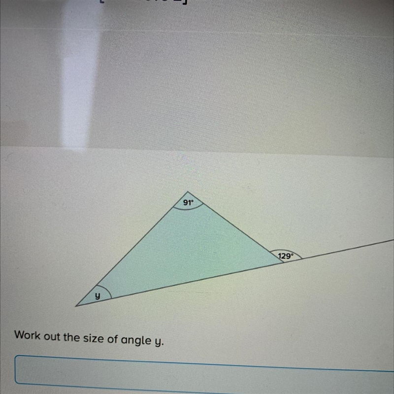 Work out the size of angle y.-example-1