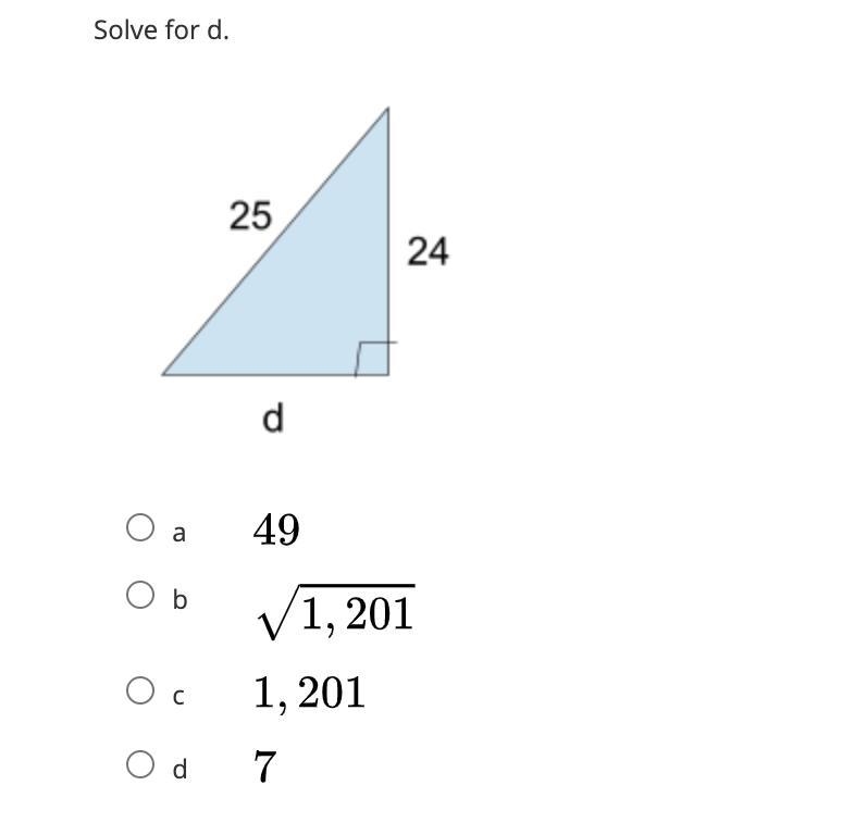 Solve for d. the question-example-1