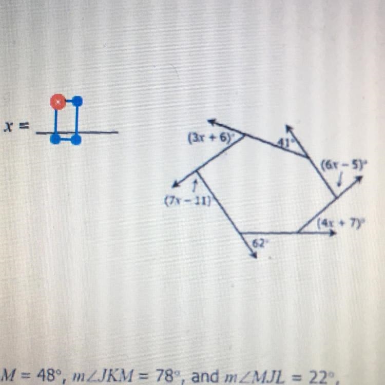 9. Find the value of x-example-1