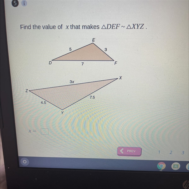 Find the value of x-example-1