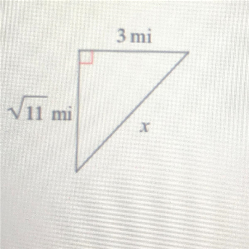 Please help me it’s due right now?!?! Find the missing side of each triangle.-example-1