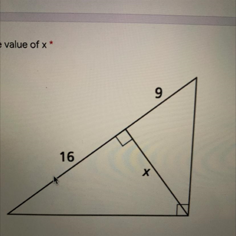 Find the value of x* 5. 9 16 Х HELP PLEASE!!-example-1