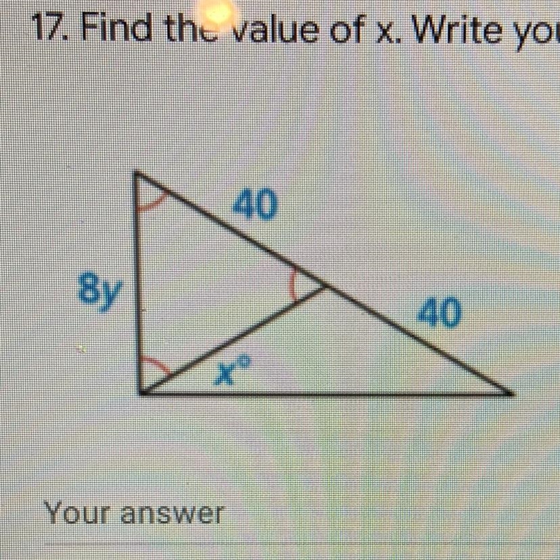 17. Find the value of x and y. PLEASE HELPPP!!!!-example-1