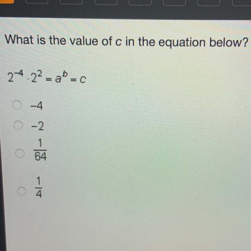 What is the value of c in the equation below?-example-1