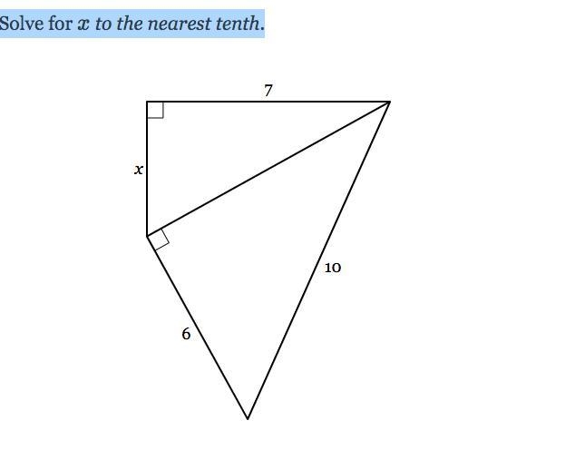 Solve for xx to the nearest tenth.-example-1