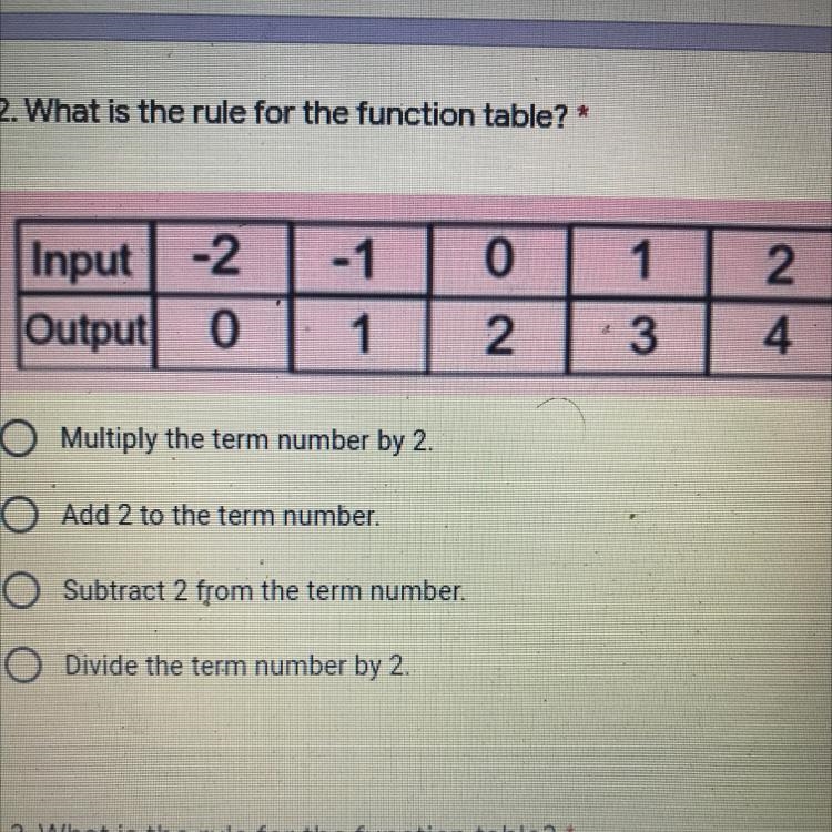 2. What is the rule for the function table?-example-1