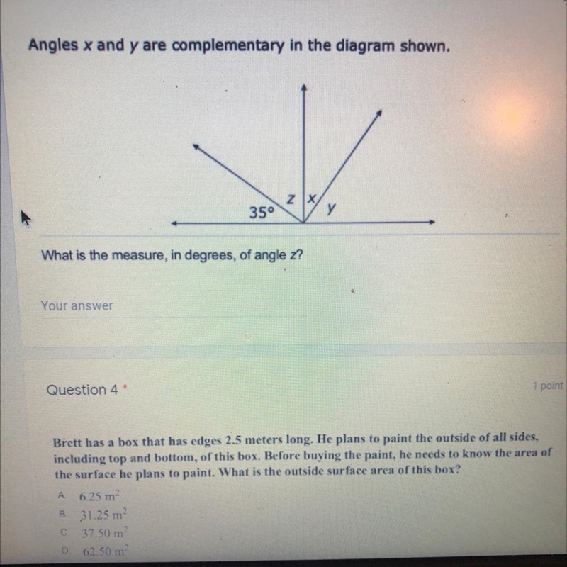 What is the measure, in degree, of angle z ?-example-1