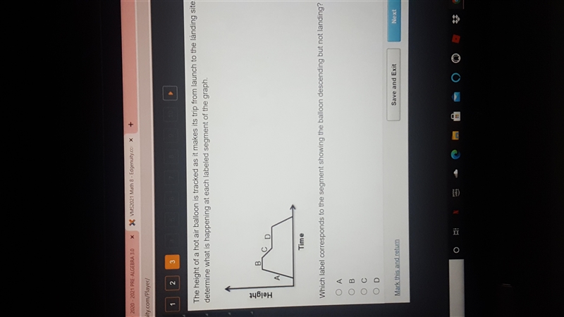 The height of a hot air ballon is tracked as it makes trip from launch to the landing-example-1