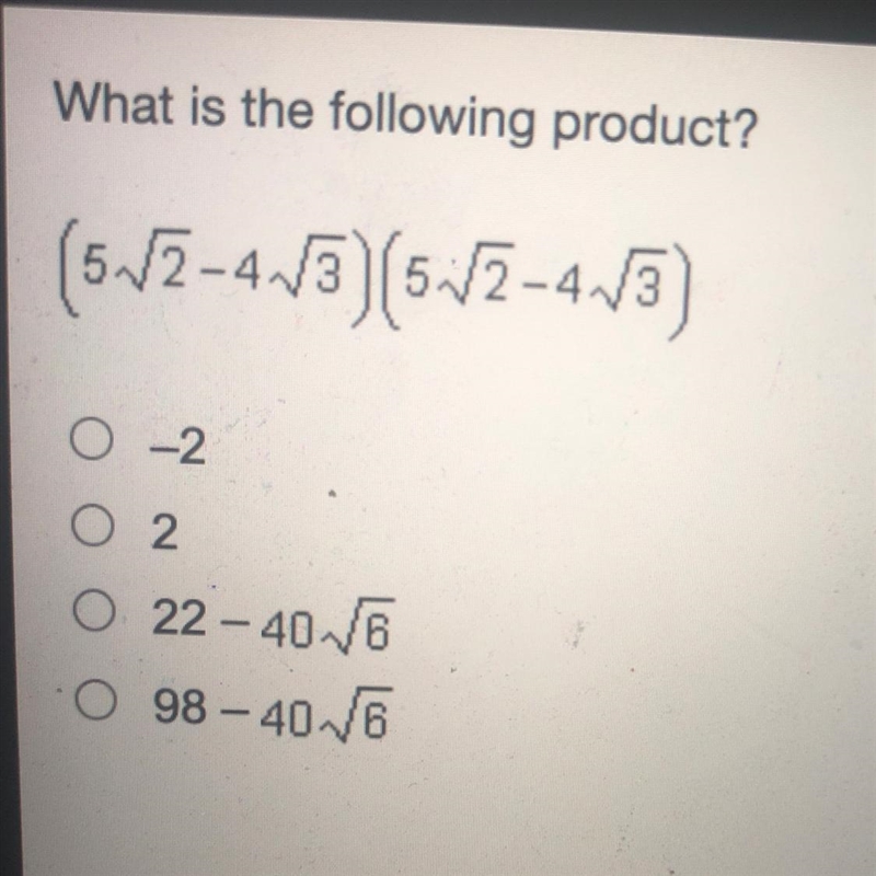 What is the following product?-example-1