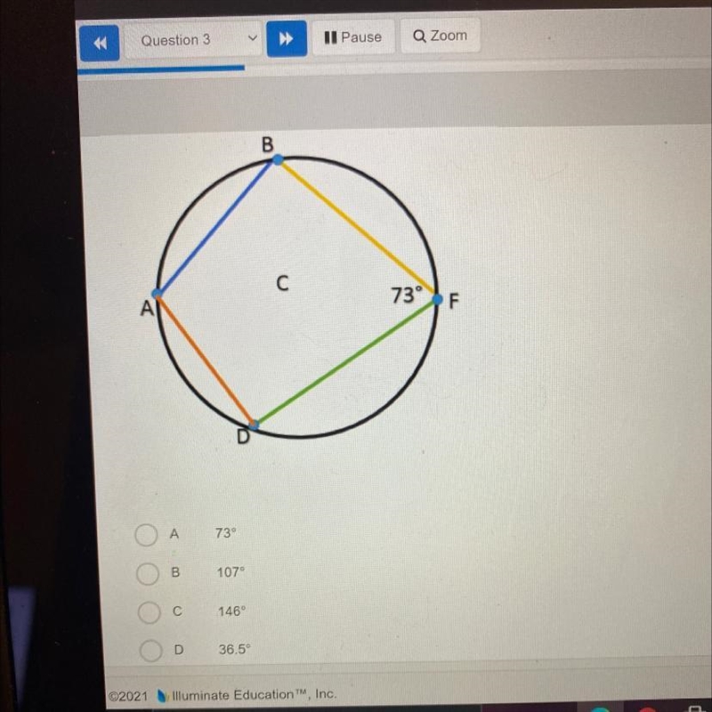 Find the measure of Angle BAD It’s timed and I need the grade plee-example-1