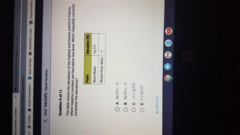 PLEASE HELP MEEEE The table shows the elevations of the highest and lowest points-example-1