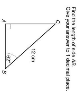 Trigonometry Question: Find the length of side AB Give your answer to 1 decimal place-example-1