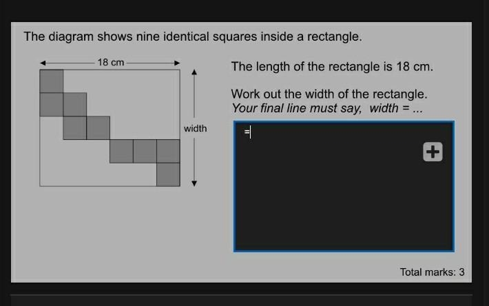 The diagram shows nine identical squares inside a rectangle​-example-1