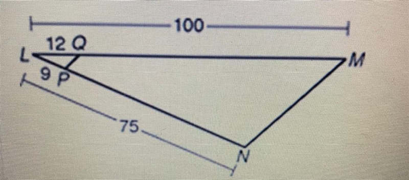 Are segments PQ and NM parallel?-example-1