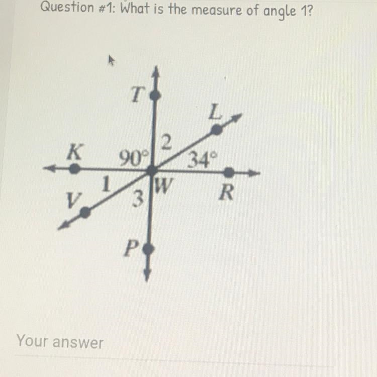 Q1: What is the measure of angle one?-example-1