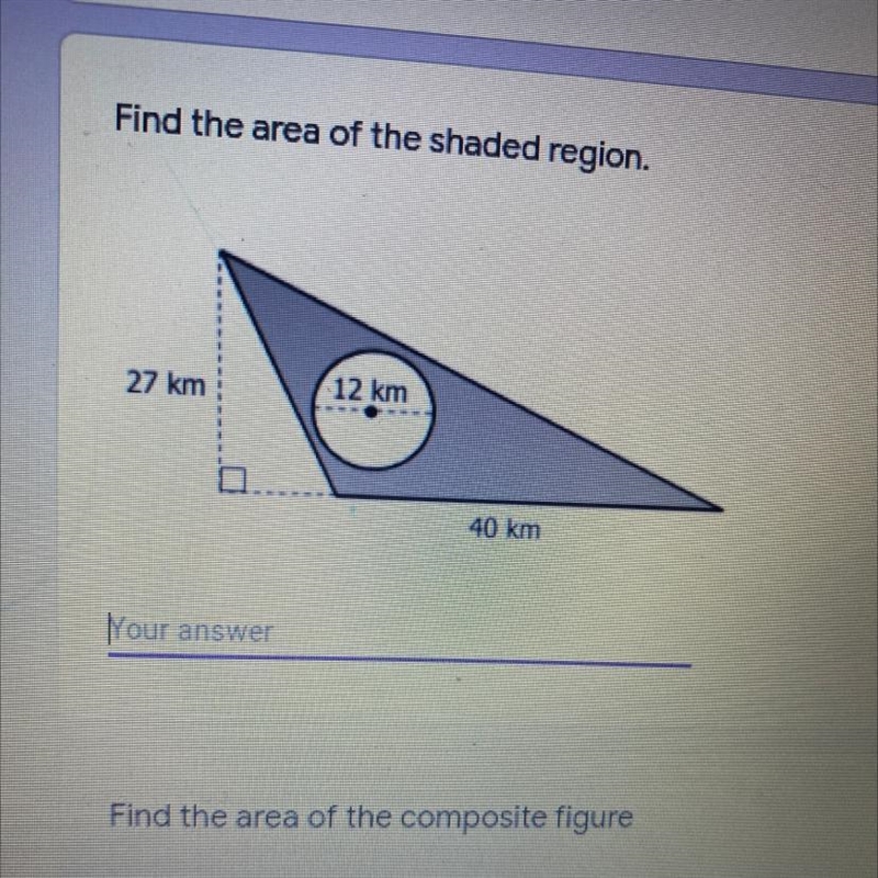 Find the area of the shaded region.-example-1