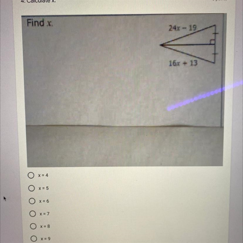 Calculate x. (geometry) im in need of help, its due in like 14 minutes-example-1